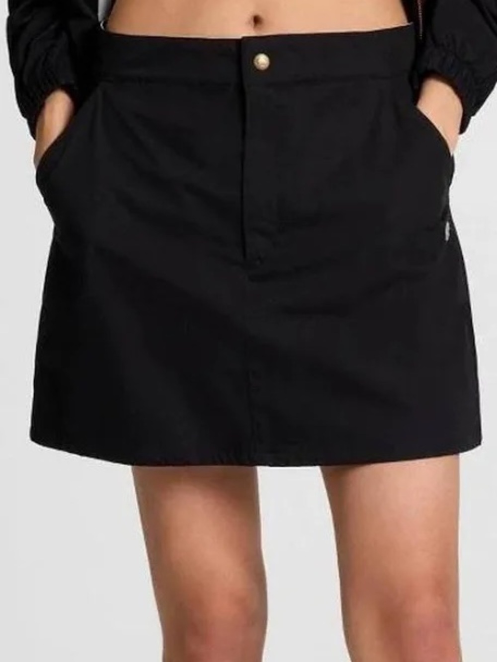 NWT Champion Black Mini Skirt with Logo Patch Size 2